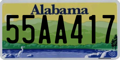 AL license plate 55AA417