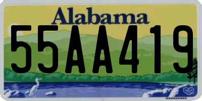 AL license plate 55AA419