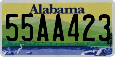 AL license plate 55AA423