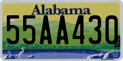 AL license plate 55AA430
