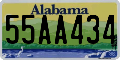AL license plate 55AA434