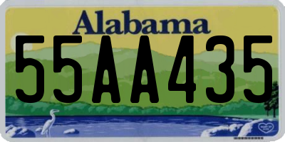 AL license plate 55AA435