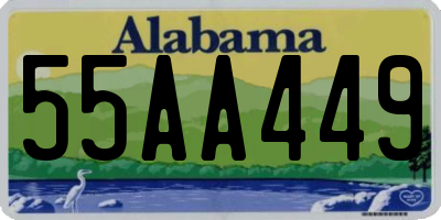 AL license plate 55AA449