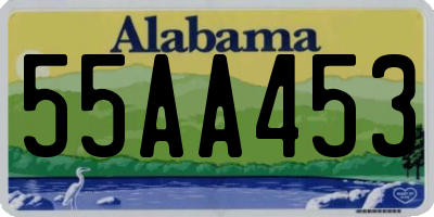 AL license plate 55AA453