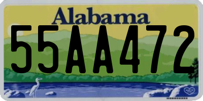 AL license plate 55AA472