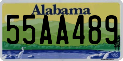 AL license plate 55AA489