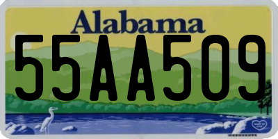 AL license plate 55AA509