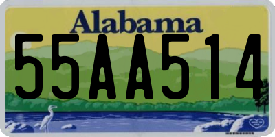 AL license plate 55AA514
