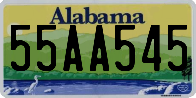 AL license plate 55AA545