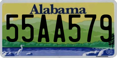 AL license plate 55AA579