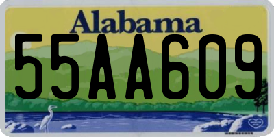 AL license plate 55AA609