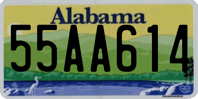 AL license plate 55AA614