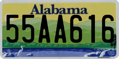 AL license plate 55AA616
