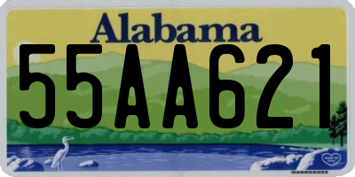 AL license plate 55AA621