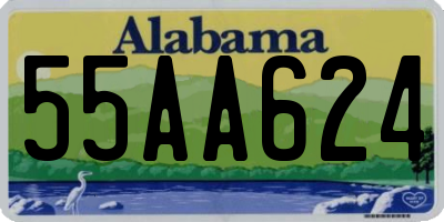 AL license plate 55AA624