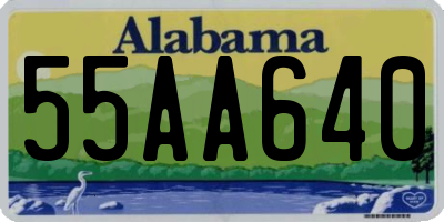 AL license plate 55AA640