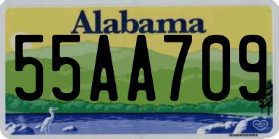 AL license plate 55AA709