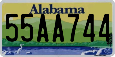 AL license plate 55AA744
