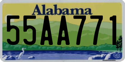 AL license plate 55AA771