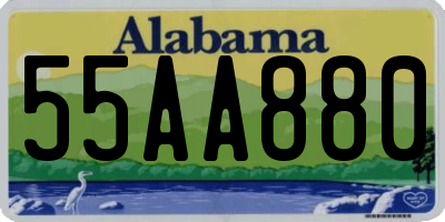 AL license plate 55AA880