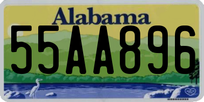AL license plate 55AA896