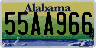 AL license plate 55AA966