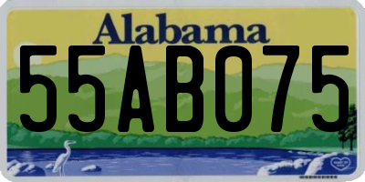 AL license plate 55AB075
