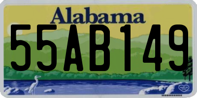 AL license plate 55AB149