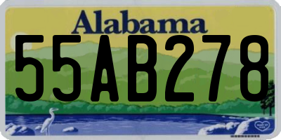 AL license plate 55AB278