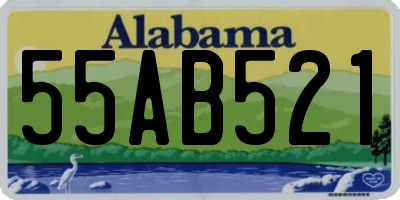 AL license plate 55AB521
