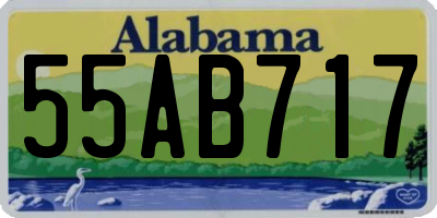 AL license plate 55AB717