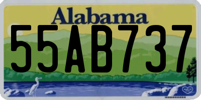 AL license plate 55AB737