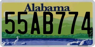 AL license plate 55AB774