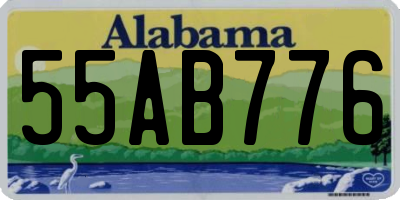AL license plate 55AB776