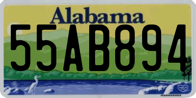 AL license plate 55AB894