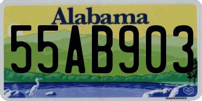 AL license plate 55AB903