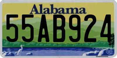 AL license plate 55AB924
