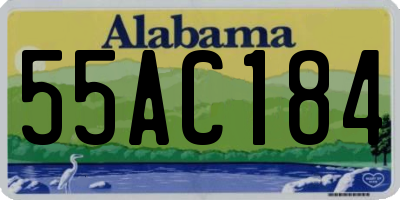 AL license plate 55AC184