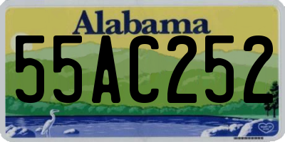 AL license plate 55AC252