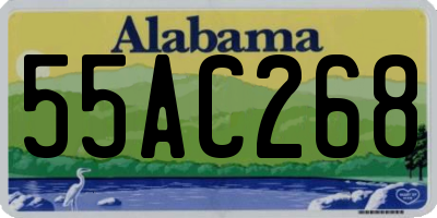 AL license plate 55AC268