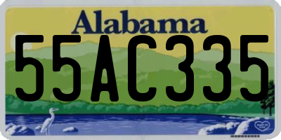 AL license plate 55AC335