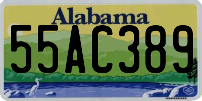 AL license plate 55AC389