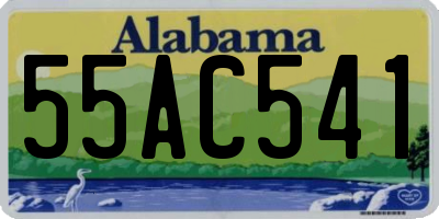 AL license plate 55AC541