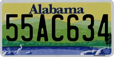 AL license plate 55AC634