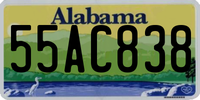 AL license plate 55AC838