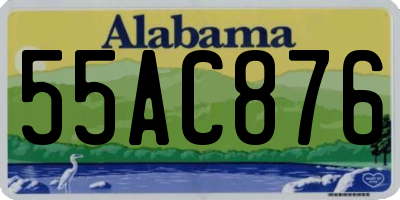 AL license plate 55AC876