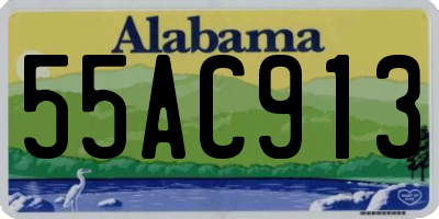 AL license plate 55AC913