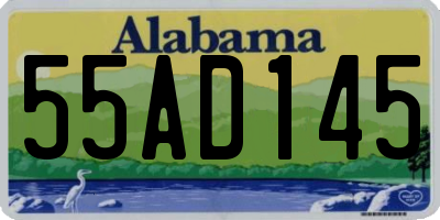 AL license plate 55AD145