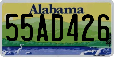 AL license plate 55AD426