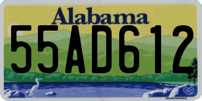 AL license plate 55AD612